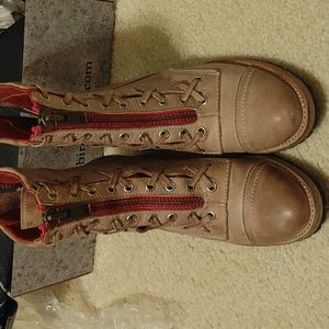 Freebird Combat Taupe booties